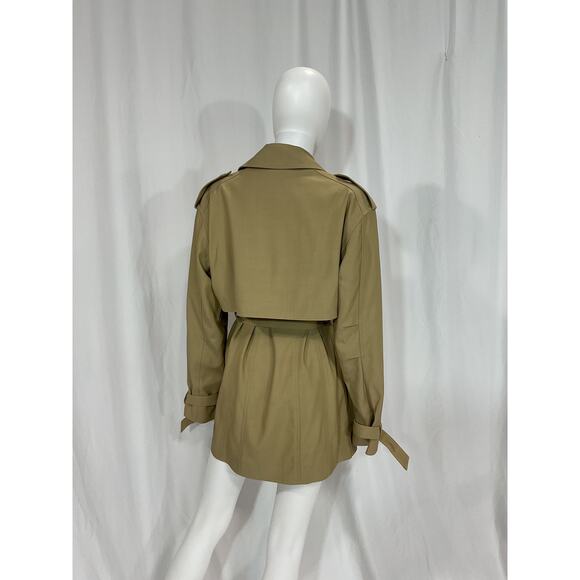 Rag & Bone 'Beverly' Tan Cropped Trench Coat Size S - Picture 3 of 5